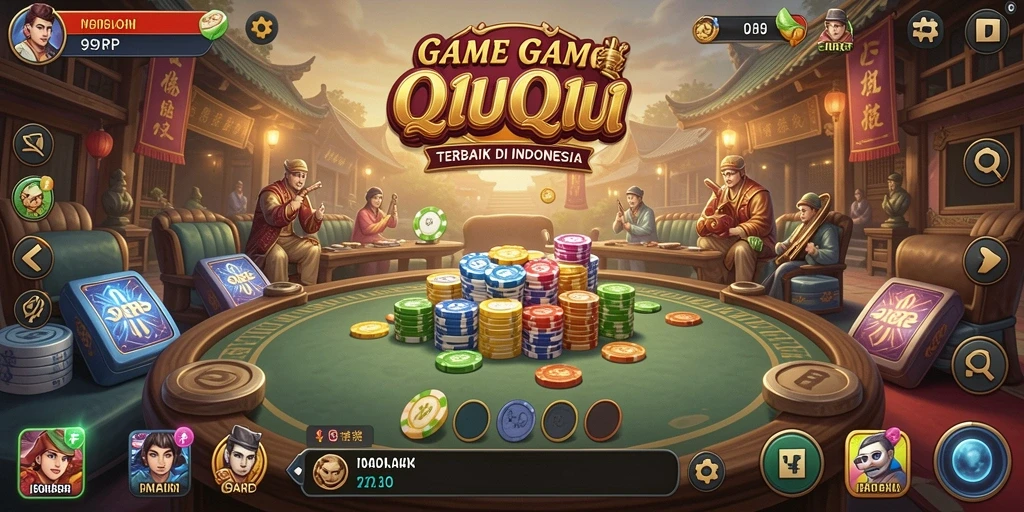 Tangkapan layar gameplay QiuQiu yang mendebarkan di 99RP.