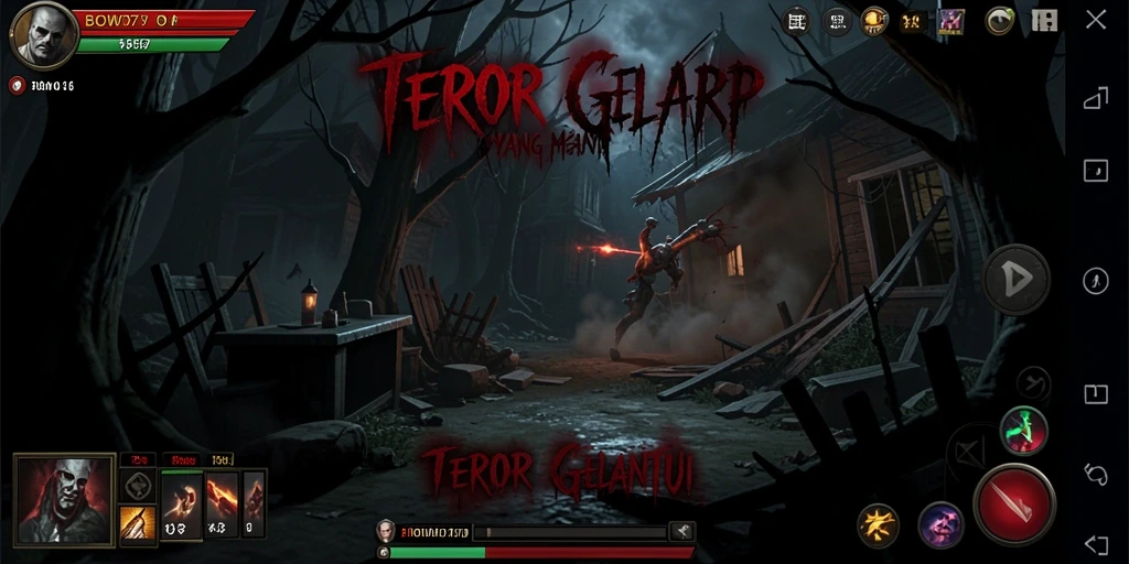 Screenshot gameplay BOWO77 menunjukkan suasana mencekam dan menegangkan.