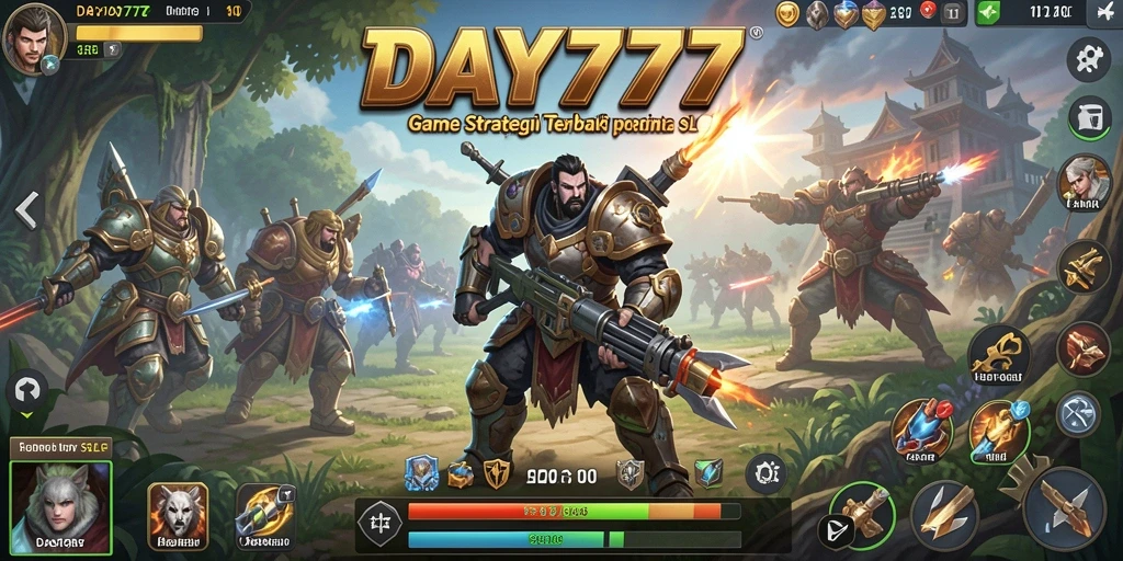 Tampilan gameplay yang menarik dalam DAY777 ketika membangun kerajaan.