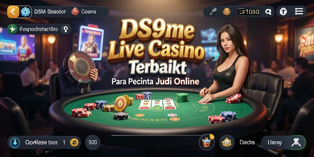 Gameplay Live Casino DS99 dengan dealer profesional dan interaksi real-time.