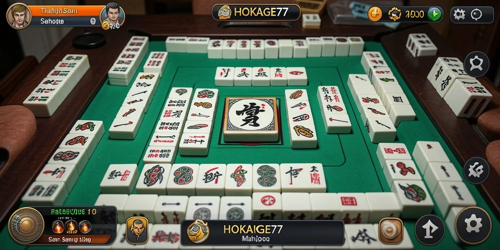 Screenshot HOKAGE77 menampilkan gameplay Mahjong yang seru dan menantang.
