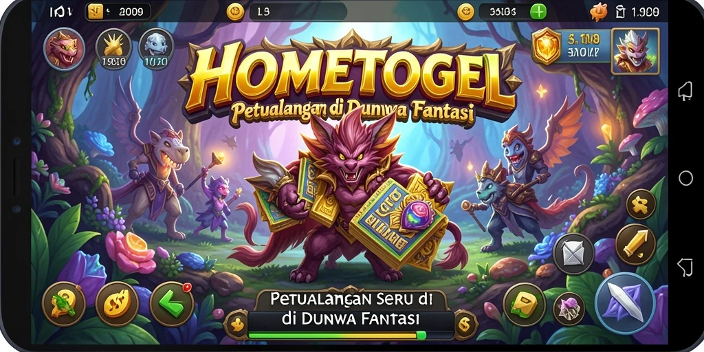 Tangkapan layar gameplay <strong>HOMETOGEL</strong> yang menampilkan pertempuran seru di dunia fantasi.