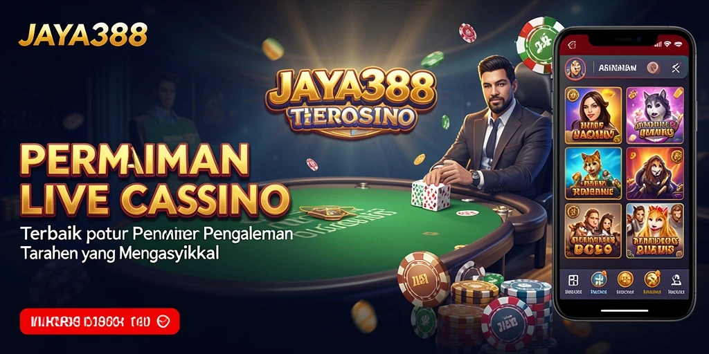 Screenshot JAYA388 menampilkan dealer langsung dalam permainan kasino yang mengasyikkan.