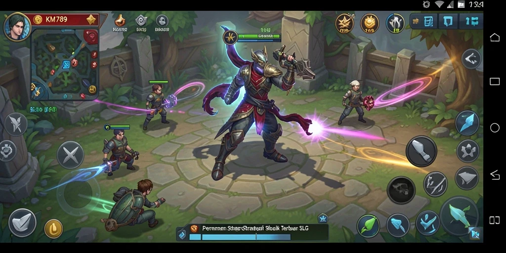 Tampilan gameplay KM789 yang mendebarkan dengan strategi SLG.