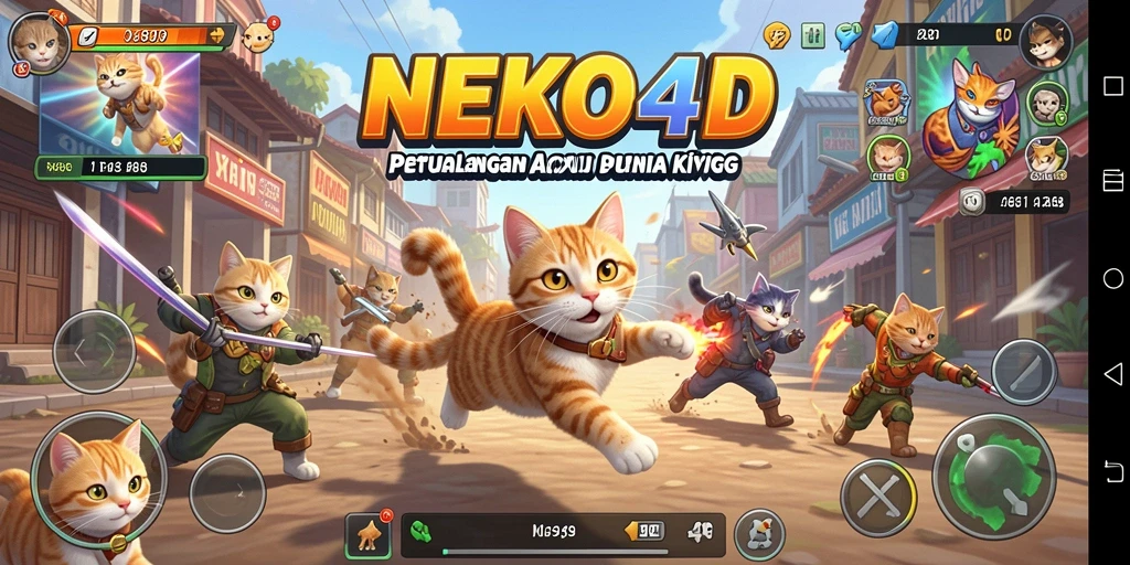 Tampilan gameplay aksi seru di NEKO4D.
